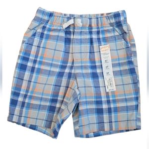 JUMPING BEANS TODDLER  BOYS BLUE PLAID SHORTS SIZE 5T